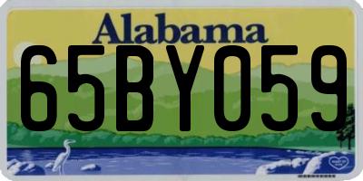 AL license plate 65BY059
