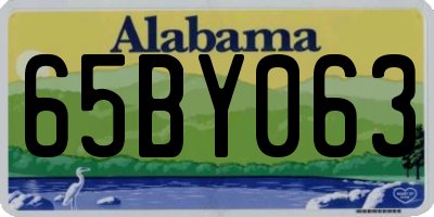 AL license plate 65BY063