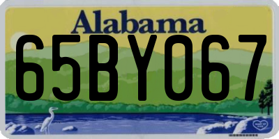 AL license plate 65BY067