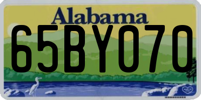 AL license plate 65BY070