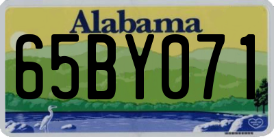 AL license plate 65BY071