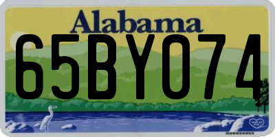 AL license plate 65BY074