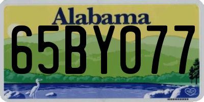 AL license plate 65BY077