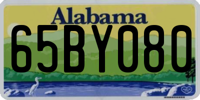 AL license plate 65BY080