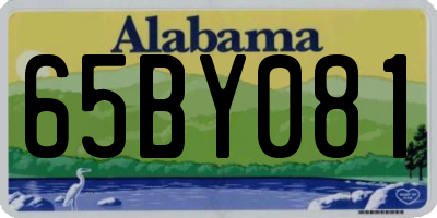 AL license plate 65BY081