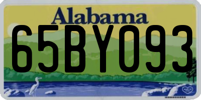 AL license plate 65BY093