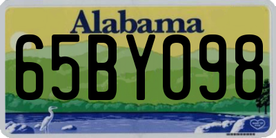 AL license plate 65BY098