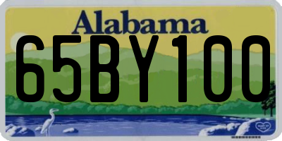 AL license plate 65BY100
