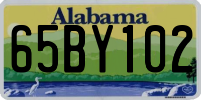 AL license plate 65BY102