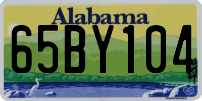 AL license plate 65BY104