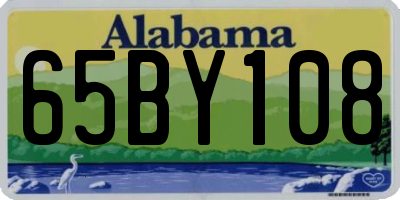 AL license plate 65BY108