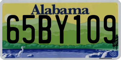 AL license plate 65BY109