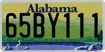 AL license plate 65BY111