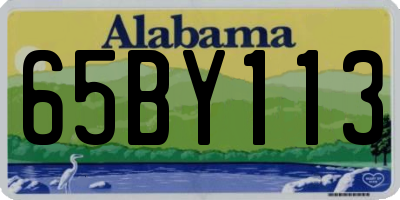 AL license plate 65BY113