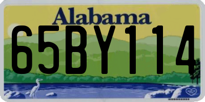 AL license plate 65BY114