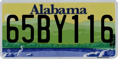 AL license plate 65BY116