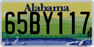 AL license plate 65BY117