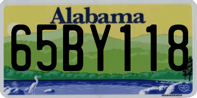 AL license plate 65BY118