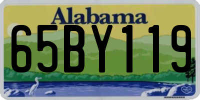 AL license plate 65BY119