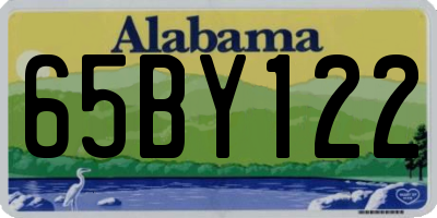 AL license plate 65BY122
