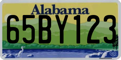AL license plate 65BY123
