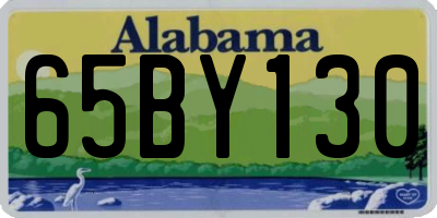 AL license plate 65BY130