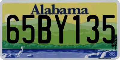 AL license plate 65BY135