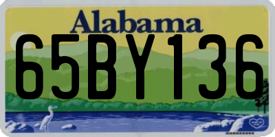 AL license plate 65BY136