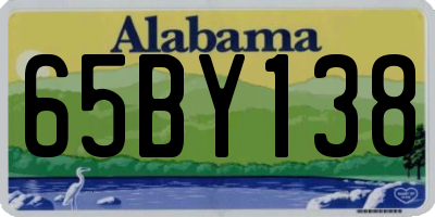 AL license plate 65BY138