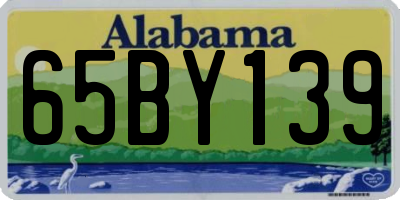 AL license plate 65BY139