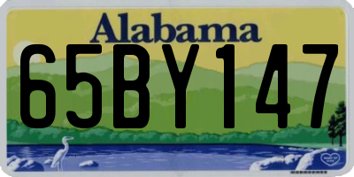 AL license plate 65BY147