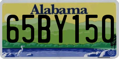 AL license plate 65BY150