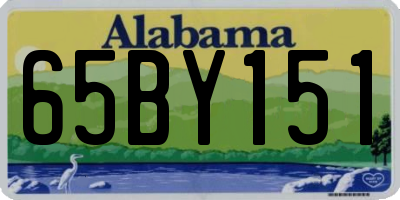 AL license plate 65BY151