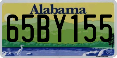AL license plate 65BY155