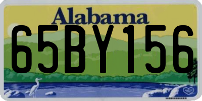 AL license plate 65BY156