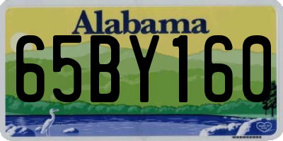 AL license plate 65BY160