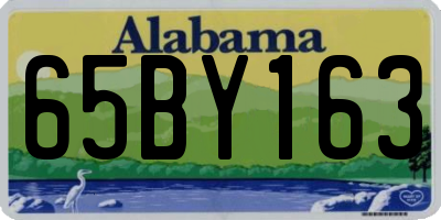 AL license plate 65BY163