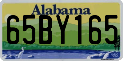 AL license plate 65BY165