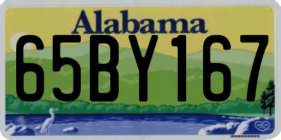AL license plate 65BY167
