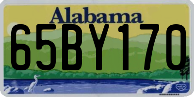 AL license plate 65BY170