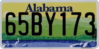 AL license plate 65BY173