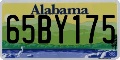 AL license plate 65BY175