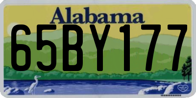 AL license plate 65BY177