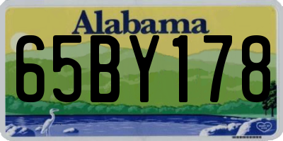 AL license plate 65BY178