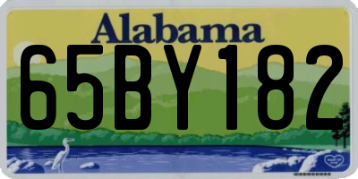 AL license plate 65BY182