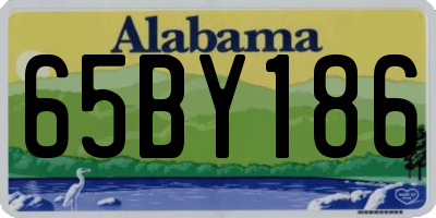 AL license plate 65BY186