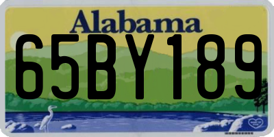 AL license plate 65BY189