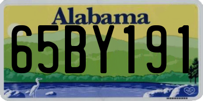 AL license plate 65BY191