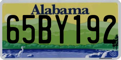 AL license plate 65BY192