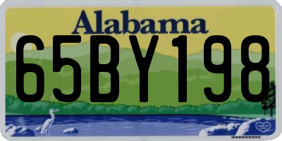 AL license plate 65BY198